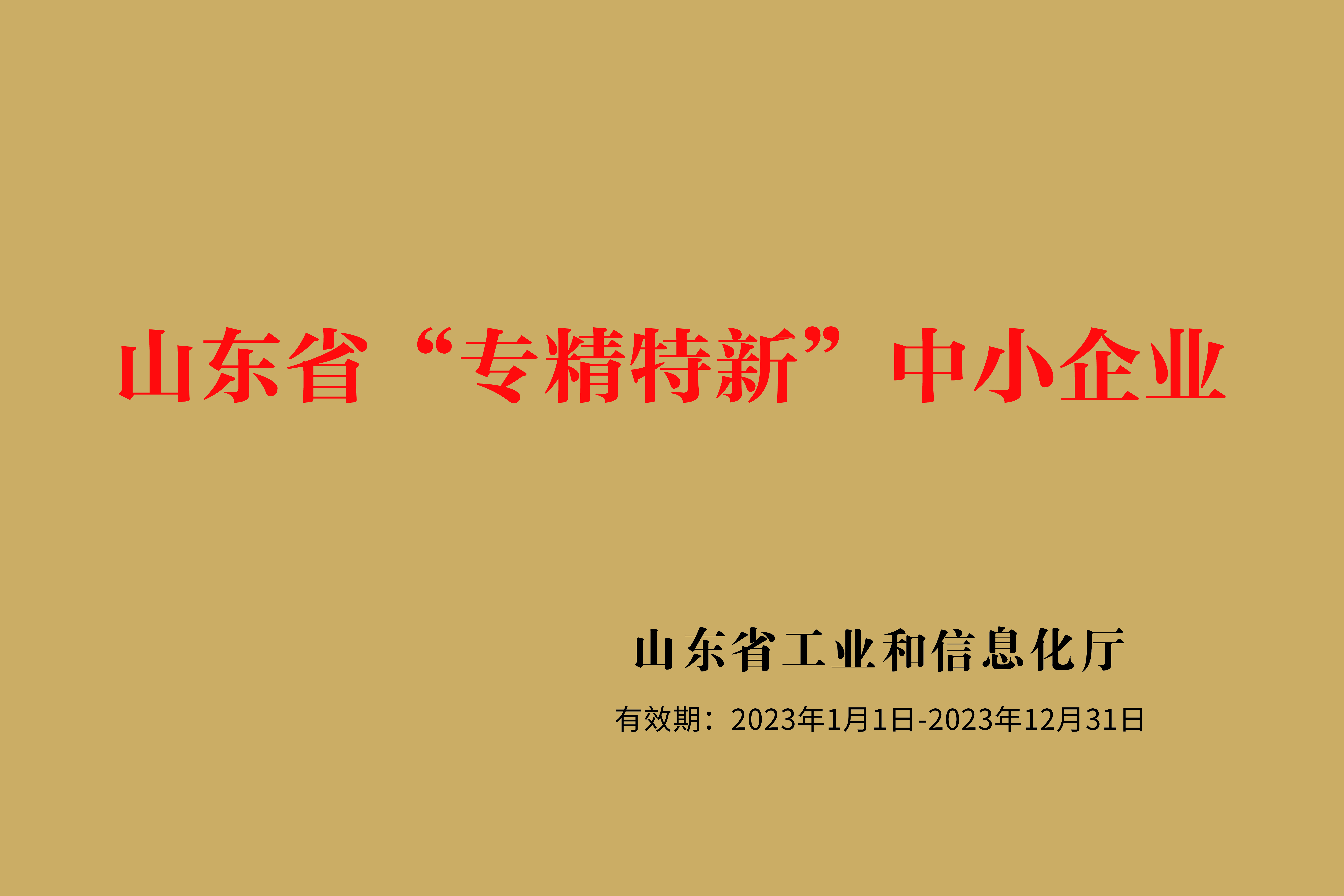 山東省專(zhuān)精特新